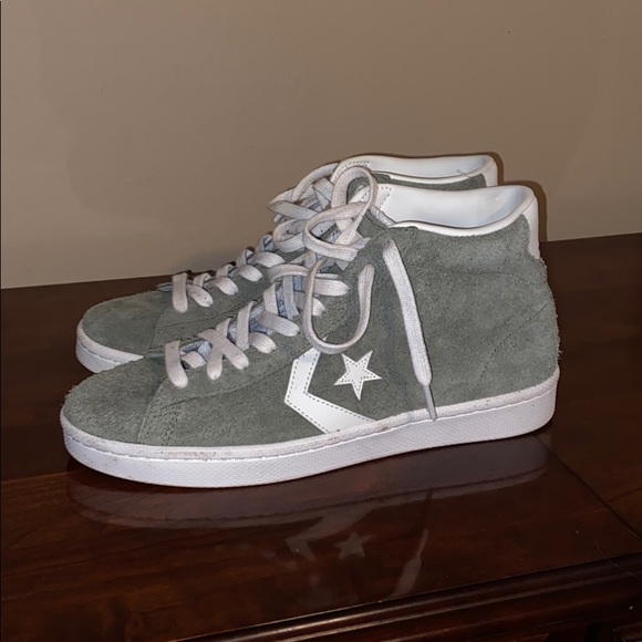 converse pro leather grey